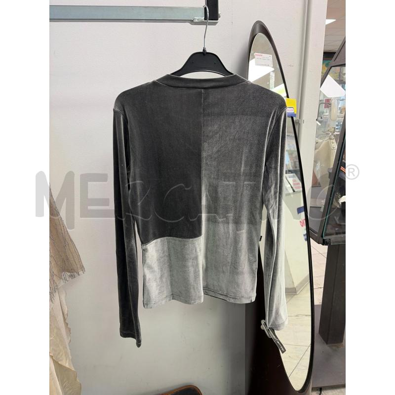 MAGLIA DONNA CAVALLI JEANS VELLUTO GRIGIA  | Mercatino dell'Usato Montesilvano 3