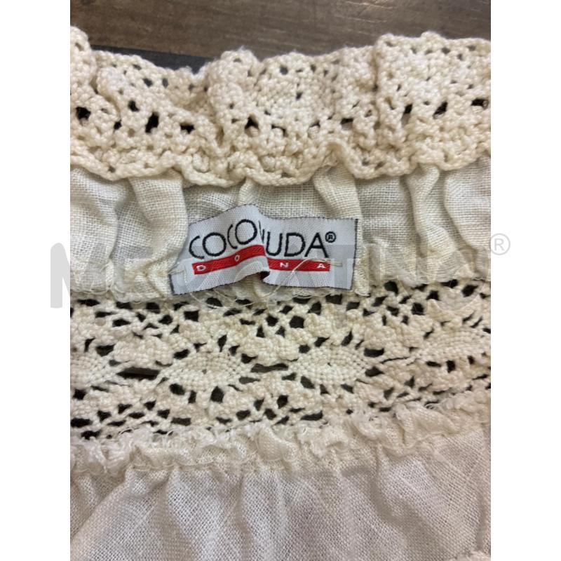 MAGLIA DONNA COCONUDA CROP BEIGE COLLO UNCINETTO LINO | Mercatino dell'Usato Montesilvano 2