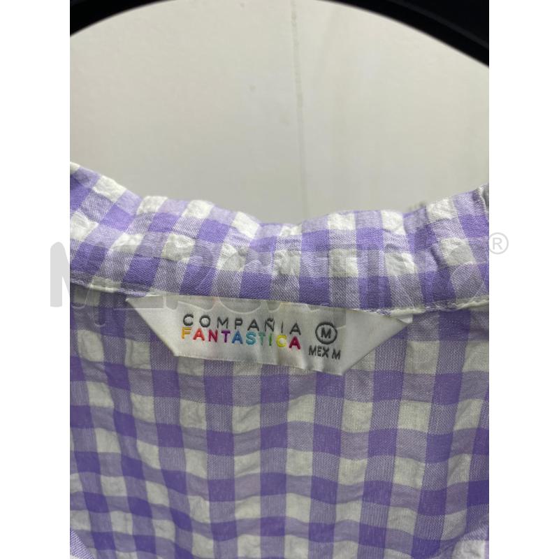 MAGLIA DONNA COMPANIA FANTASTICA BIANCA QUADRETTATA LILLA | Mercatino dell'Usato Montesilvano 2