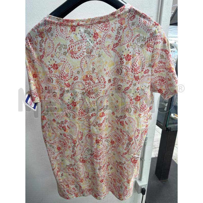 MAGLIA DONNA CROFT & BARROW BIANCA FIORI ROSSI GIALLI ARANCIO | Mercatino dell'Usato Montesilvano 3