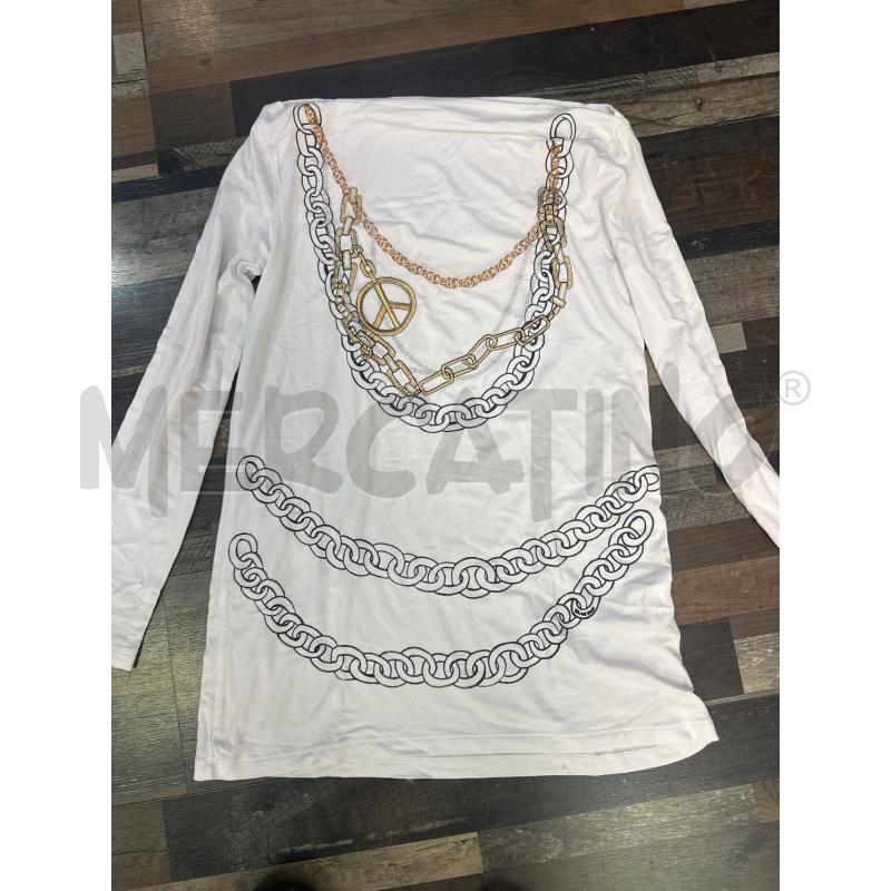MAGLIA DONNA DENNY ROSE BIANCA CATENE MANICA LUNGA  | Mercatino dell'Usato Montesilvano 1