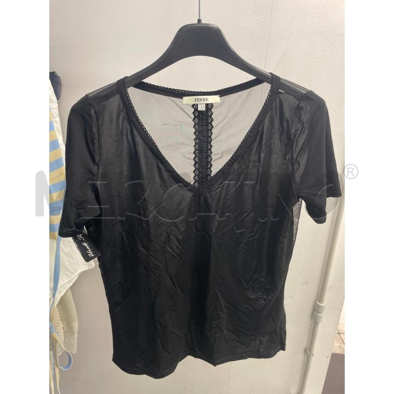 MAGLIA DONNA FERRÈ NERA VELATA | Mercatino dell'Usato Montesilvano 1