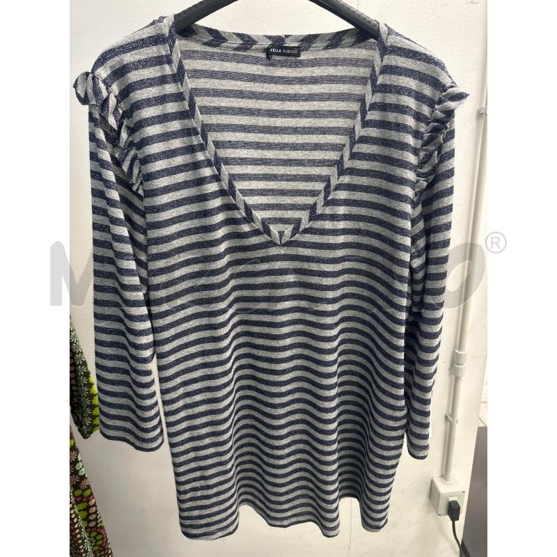 MAGLIA DONNA FIORELLA RUBINO BLU GRIGIA  | Mercatino dell'Usato Montesilvano 1