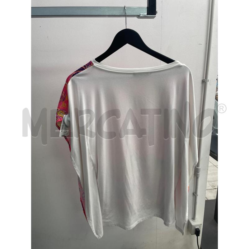 MAGLIA DONNA GAUDÌ JEANS BIANCA FUKSIA STAMPA | Mercatino dell'Usato Montesilvano 3