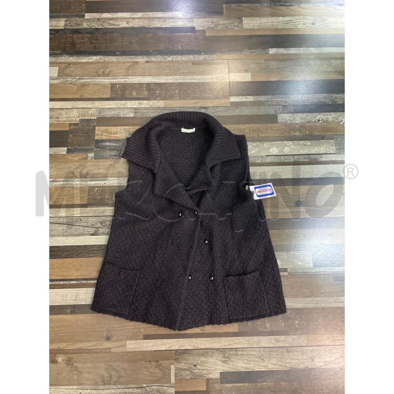 MAGLIA DONNA GILET LANA GRIGIO DIRITTO E ROVESCIO  | Mercatino dell'Usato Montesilvano 1