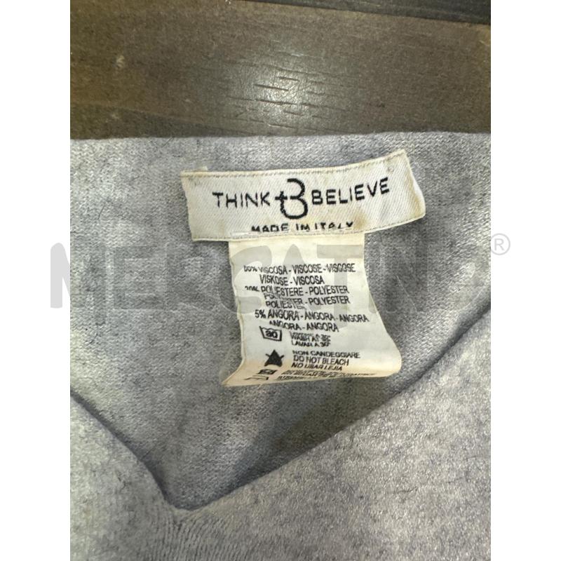 MAGLIA DONNA GRIGIA THINK BELIEVE  | Mercatino dell'Usato Montesilvano 2