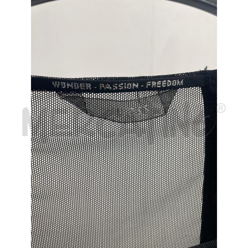 MAGLIA DONNA GUESS NERA SMANICATA VELO SCOLLATURA | Mercatino dell'Usato Montesilvano 2