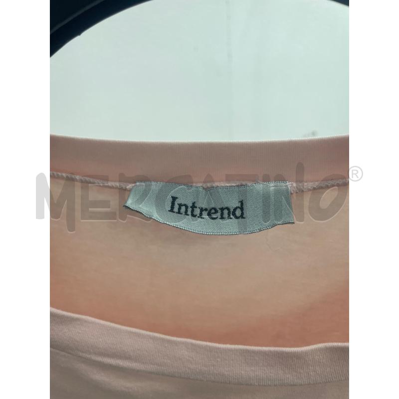 MAGLIA DONNA INTRED ROSA SCRITTE | Mercatino dell'Usato Montesilvano 2