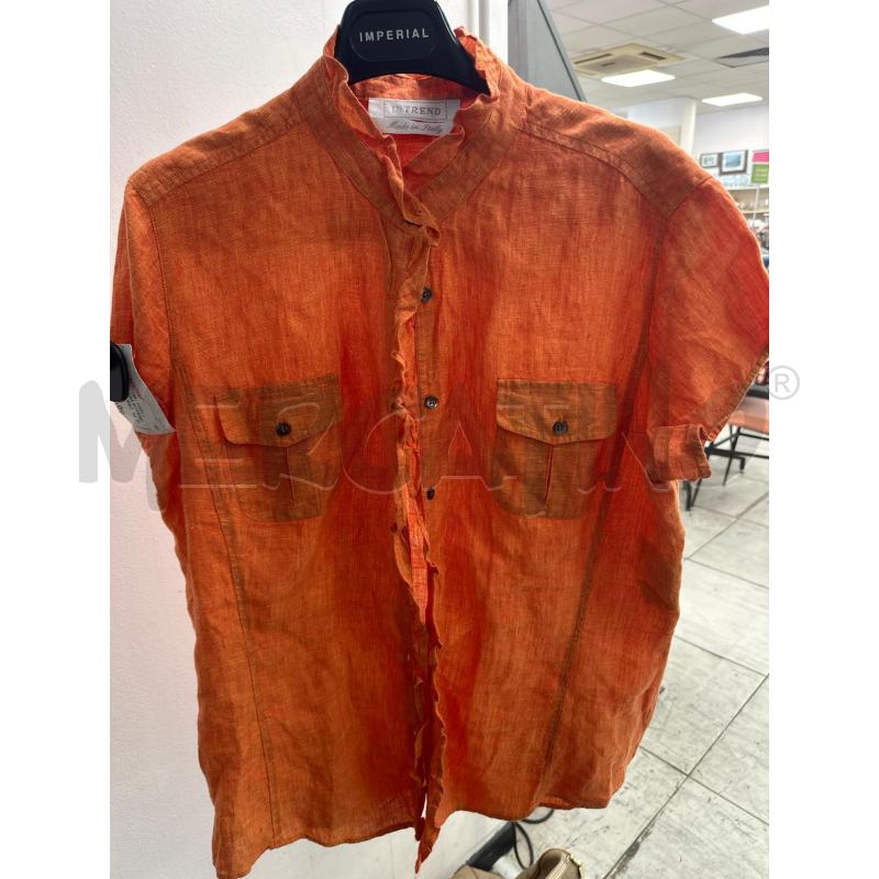 MAGLIA DONNA INTREND LINO ARANCIO MEZZA MANICA | Mercatino dell'Usato Montesilvano 1