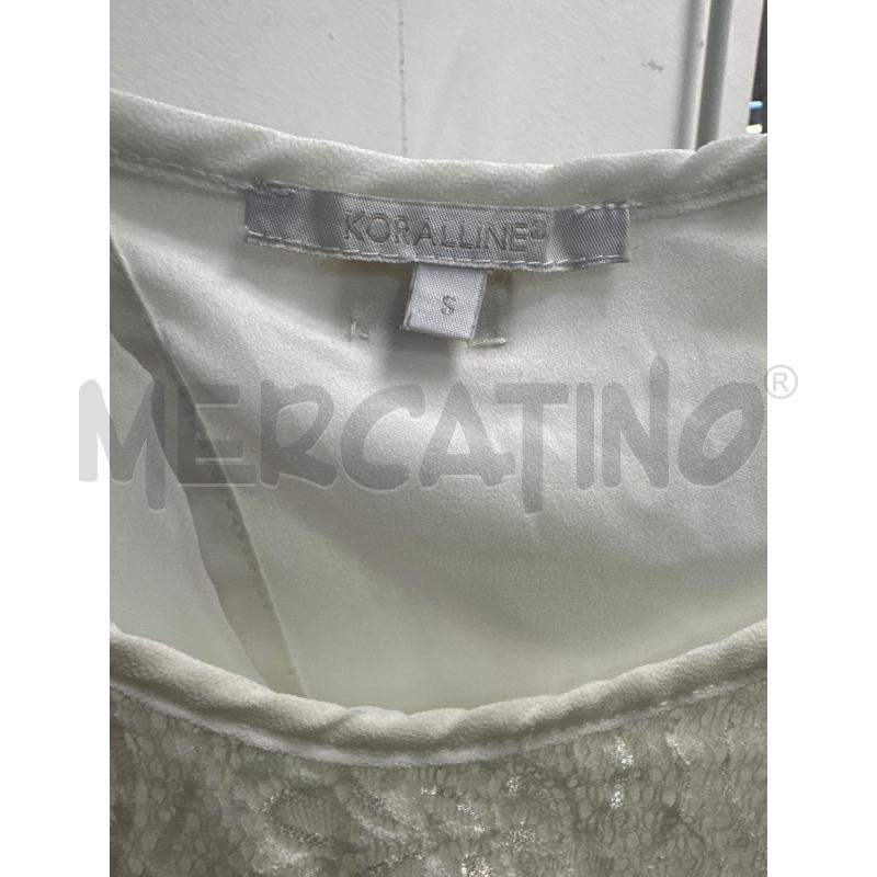 MAGLIA DONNA KORALLINE BIANCA SMANICATA PIZZO PALLETTES | Mercatino dell'Usato Montesilvano 2
