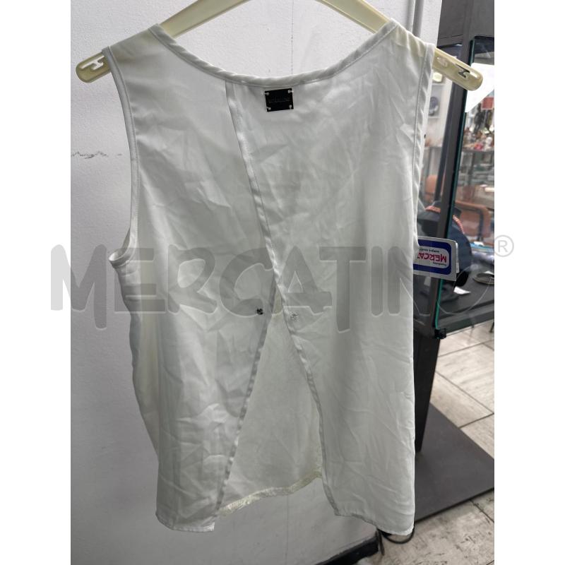MAGLIA DONNA KORALLINE BIANCA SMANICATA PIZZO PALLETTES | Mercatino dell'Usato Montesilvano 3