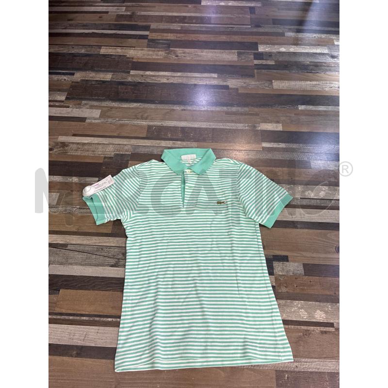 MAGLIA DONNA LACOSTE RIGA VERDE BIANCA TG 2 | Mercatino dell'Usato Montesilvano 1