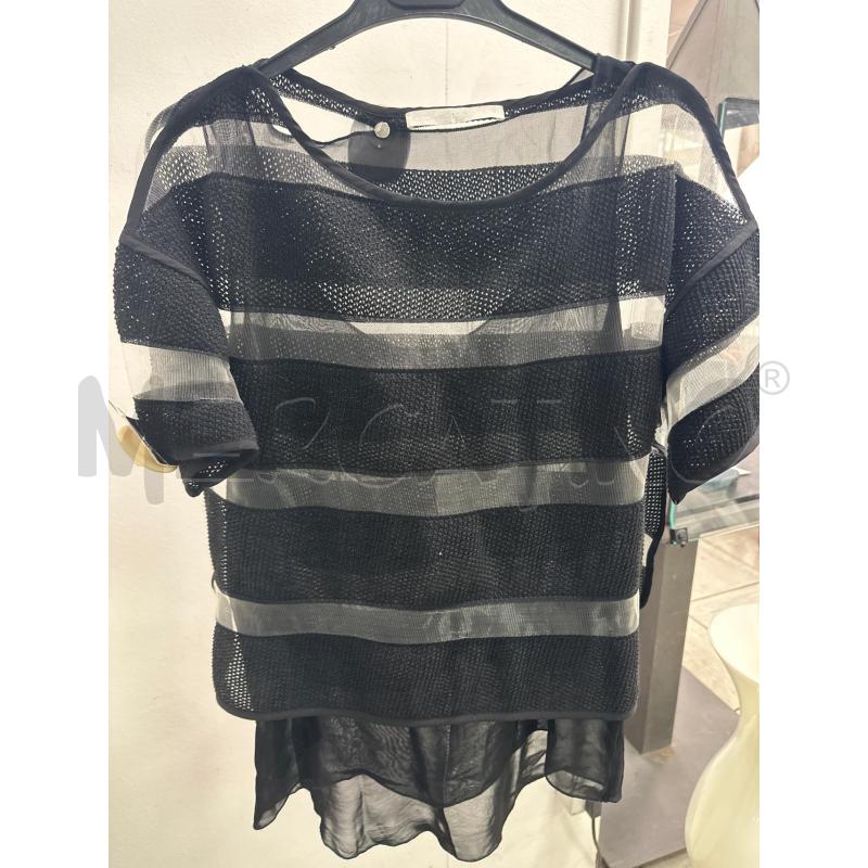 MAGLIA DONNA LES COPAINS CROP VEDO NON VEDO RIGHE | Mercatino dell'Usato Montesilvano 1