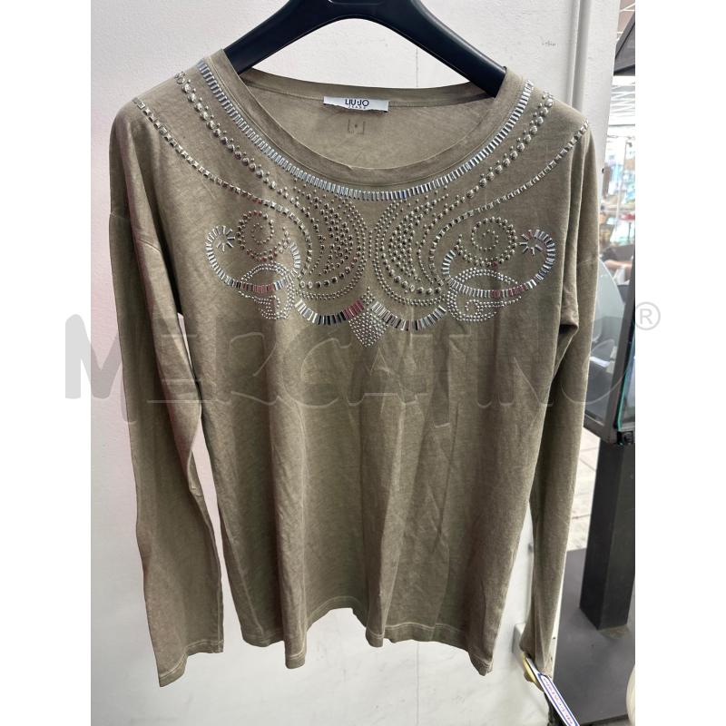 MAGLIA DONNA LIU JO BEIGE PAILLETTES ARGENTATE | Mercatino dell'Usato Montesilvano 1