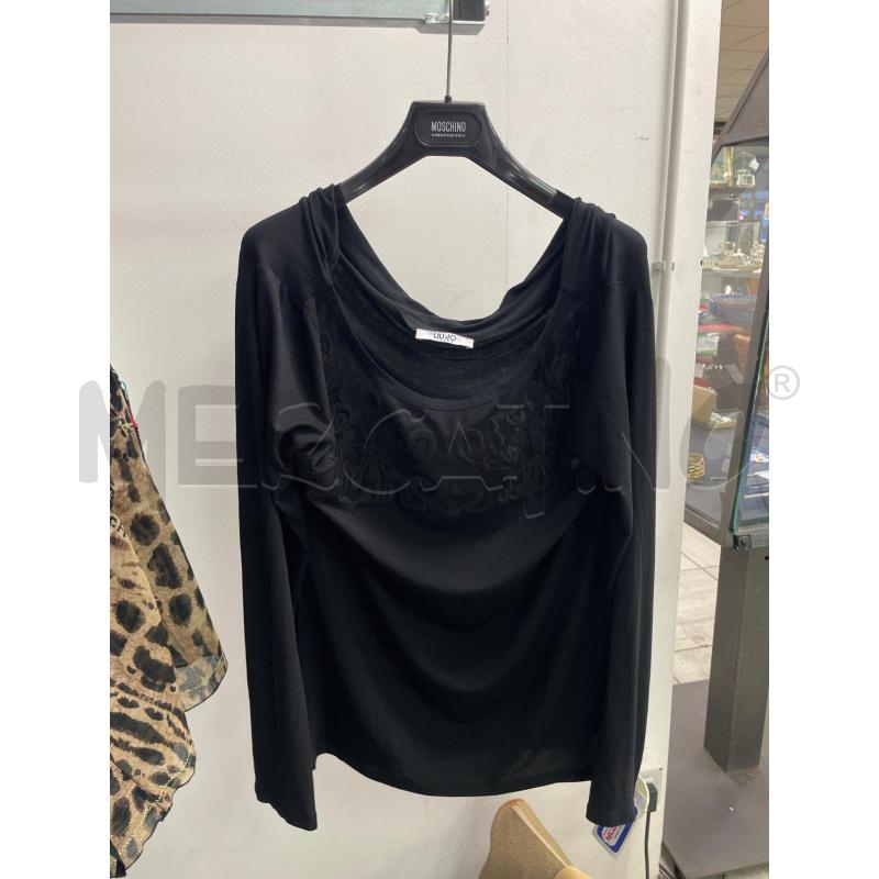 MAGLIA DONNA LIU JO FASCIA VELATA ALTA FIORATA NERA | Mercatino dell'Usato Montesilvano 1