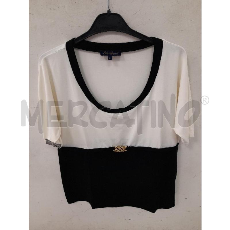 MAGLIA DONNA LUISA SPAGNOLI BIANCANERA TG L | Mercatino dell'Usato Montesilvano 1