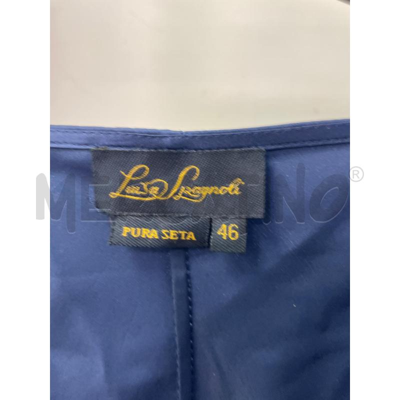 MAGLIA DONNA LUISA SPAGNOLI BLU SMANICATA FIOCCO SETA | Mercatino dell'Usato Montesilvano 2
