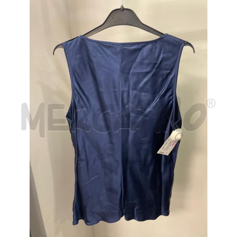 MAGLIA DONNA LUISA SPAGNOLI BLU SMANICATA FIOCCO SETA | Mercatino dell'Usato Montesilvano 3