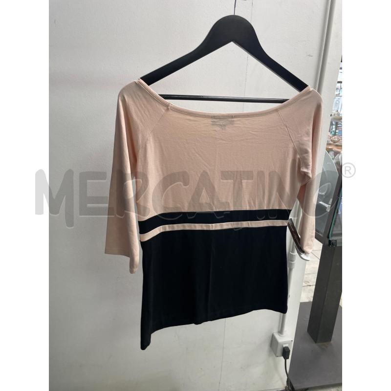 MAGLIA DONNA LUISA SPAGNOLI ROSA NERO FIOCCO STILE VINTAGE | Mercatino dell'Usato Montesilvano 3