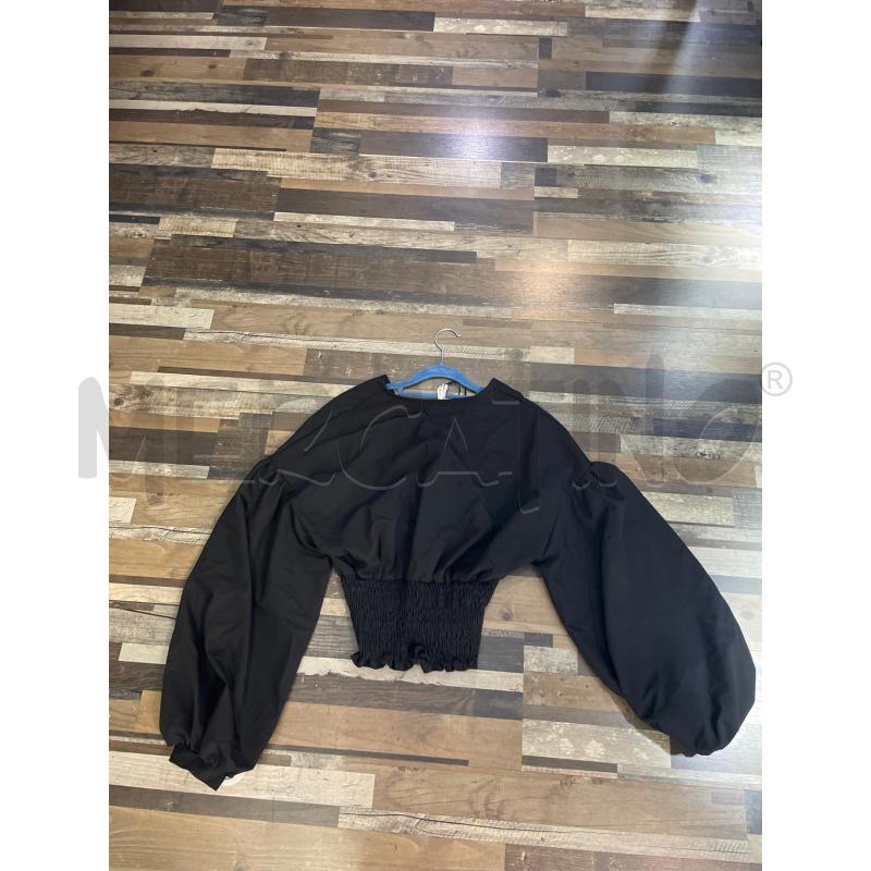 MAGLIA DONNA LUMINA NERA SCOLLO V ARRICCIATA MANICA LUNGA | Mercatino dell'Usato Montesilvano 2