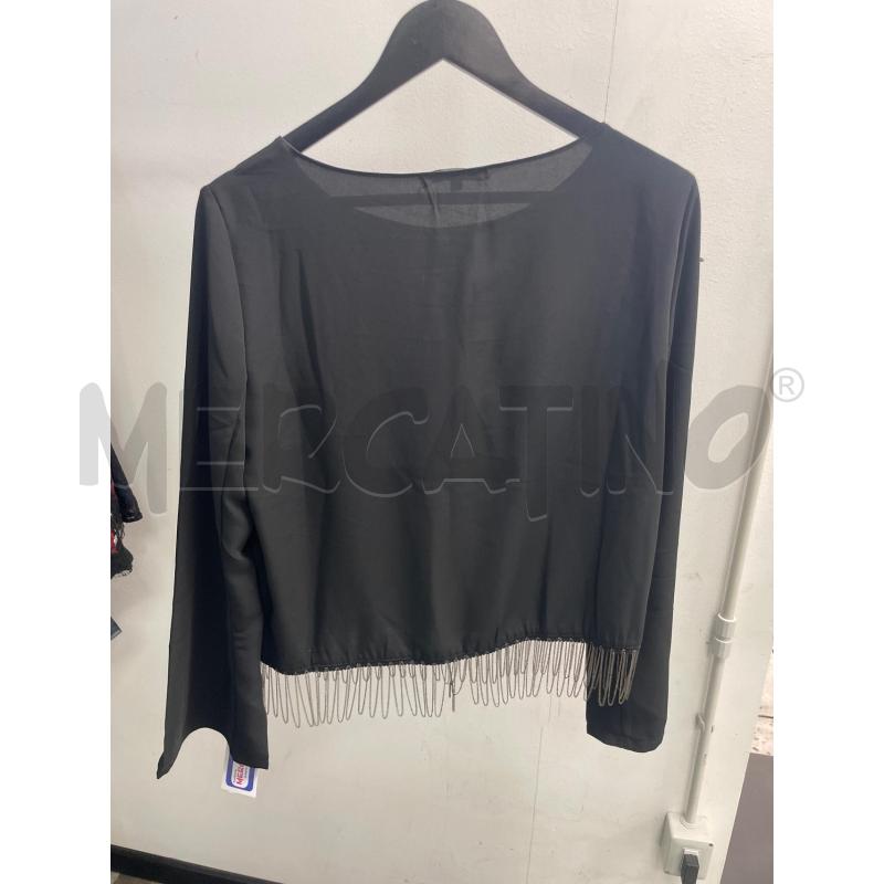 MAGLIA DONNA MANOSQUE NERA CATENINE CROP | Mercatino dell'Usato Montesilvano 4