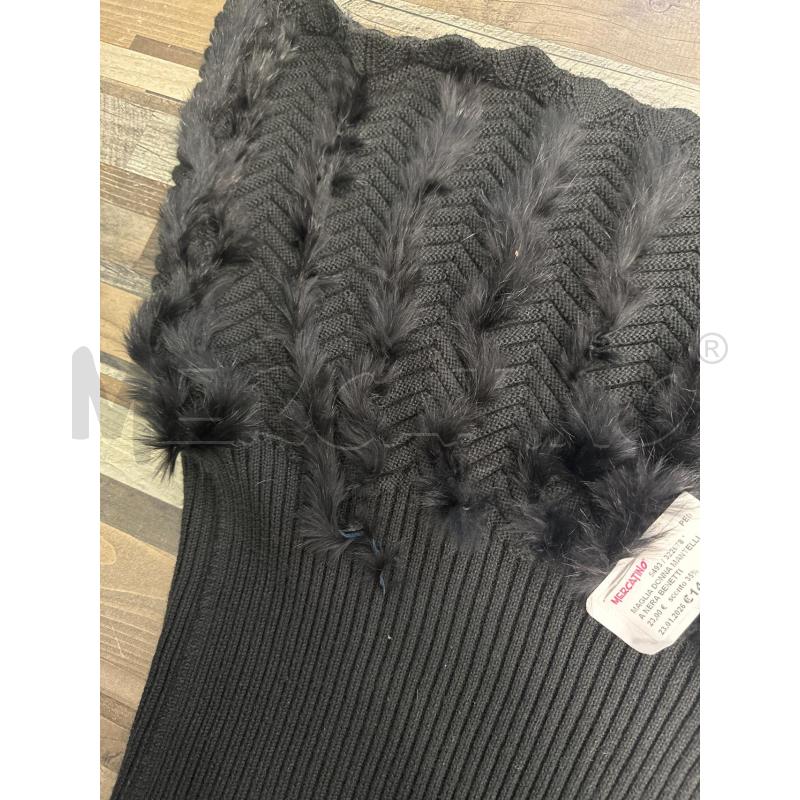 MAGLIA DONNA MANTELLLA NERA BENETTI | Mercatino dell'Usato Montesilvano 4