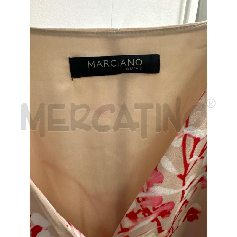 MAGLIA DONNA MARCIANO GUESS BEIGE FIORI ROSSI BIANCHI  | Mercatino dell'Usato Montesilvano 2