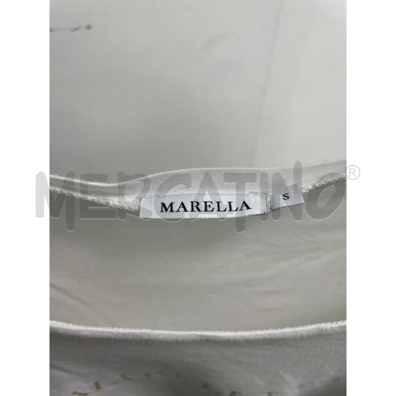 MAGLIA DONNA MARELLA BIANCA SCRITTA DORATA | Mercatino dell'Usato Montesilvano 2