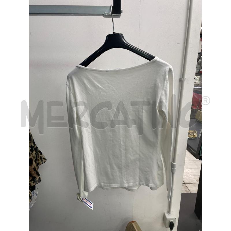 MAGLIA DONNA MARELLA BIANCA SCRITTA DORATA | Mercatino dell'Usato Montesilvano 3