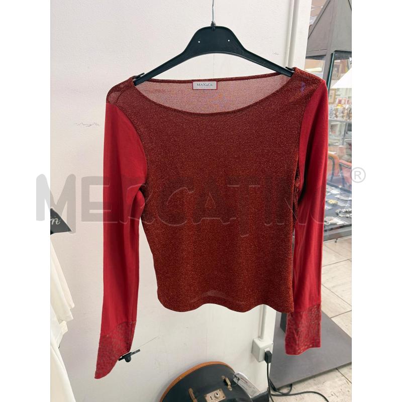 MAGLIA DONNA MAX&CO ROSSO LUREX  | Mercatino dell'Usato Montesilvano 1