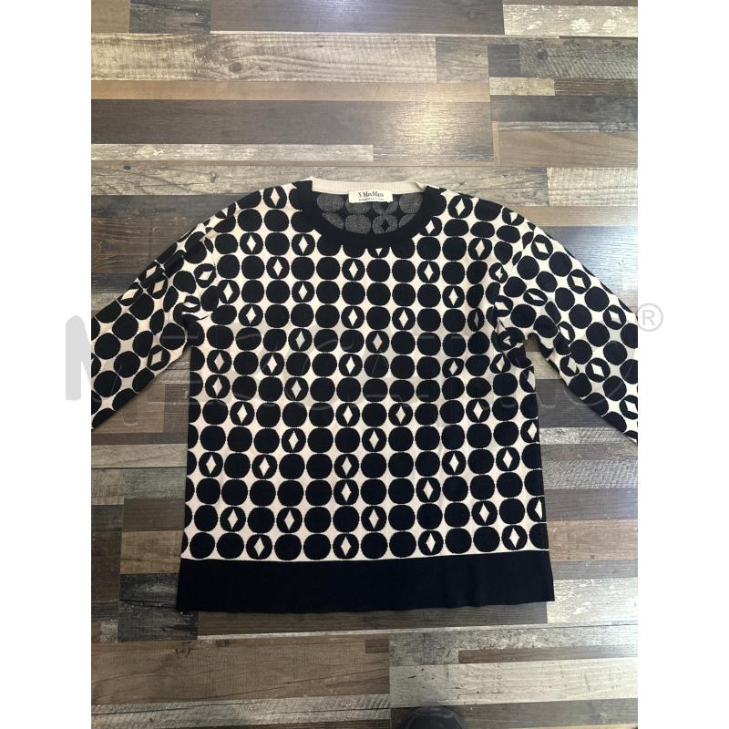 MAGLIA DONNA MAX MARA NERA BEIGE   | Mercatino dell'Usato Montesilvano 1