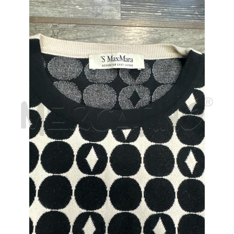 MAGLIA DONNA MAX MARA NERA BEIGE   | Mercatino dell'Usato Montesilvano 2