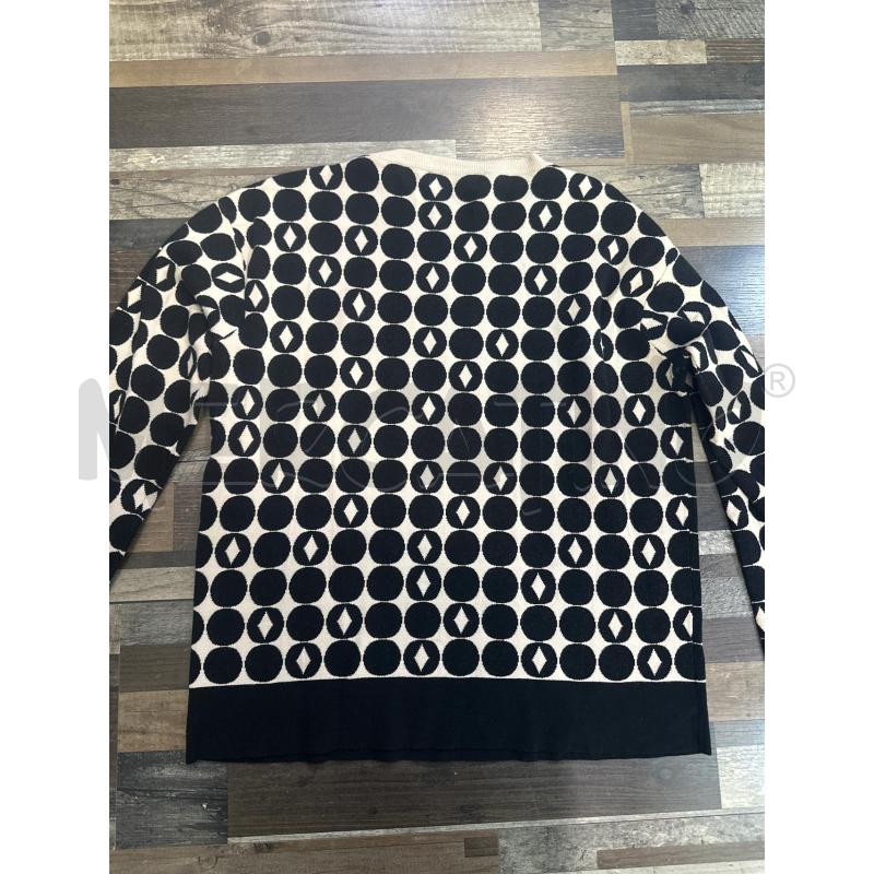 MAGLIA DONNA MAX MARA NERA BEIGE   | Mercatino dell'Usato Montesilvano 3