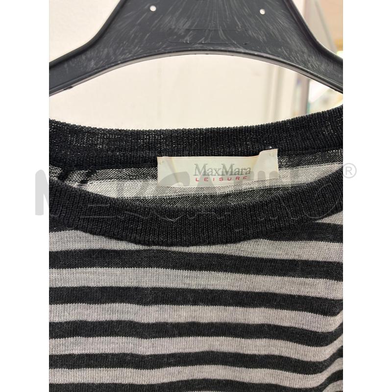 MAGLIA DONNA MAX MARA RIGA GRIGIA NERA TG S | Mercatino dell'Usato Montesilvano 2