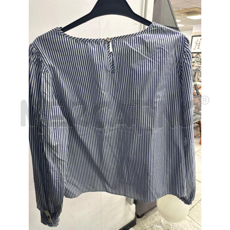 MAGLIA DONNA PENNY BLACK AZZURRA BIANCA RIGHE  | Mercatino dell'Usato Montesilvano 4