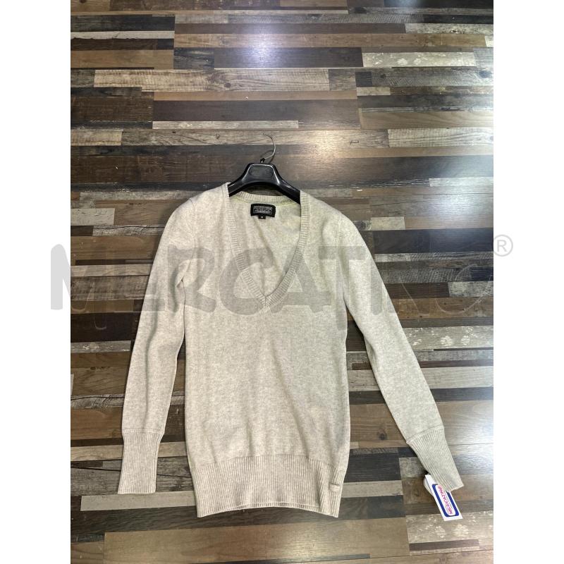 MAGLIA DONNA POLO JEANS GRIGIA SCOLLO V | Mercatino dell'Usato Montesilvano 1