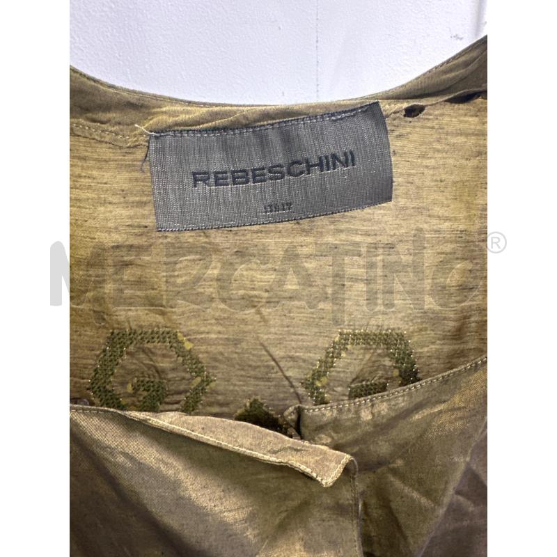 MAGLIA DONNA REBESCHINI VERDE RIFLETTENTE RICAMO SCHIENA | Mercatino dell'Usato Montesilvano 2