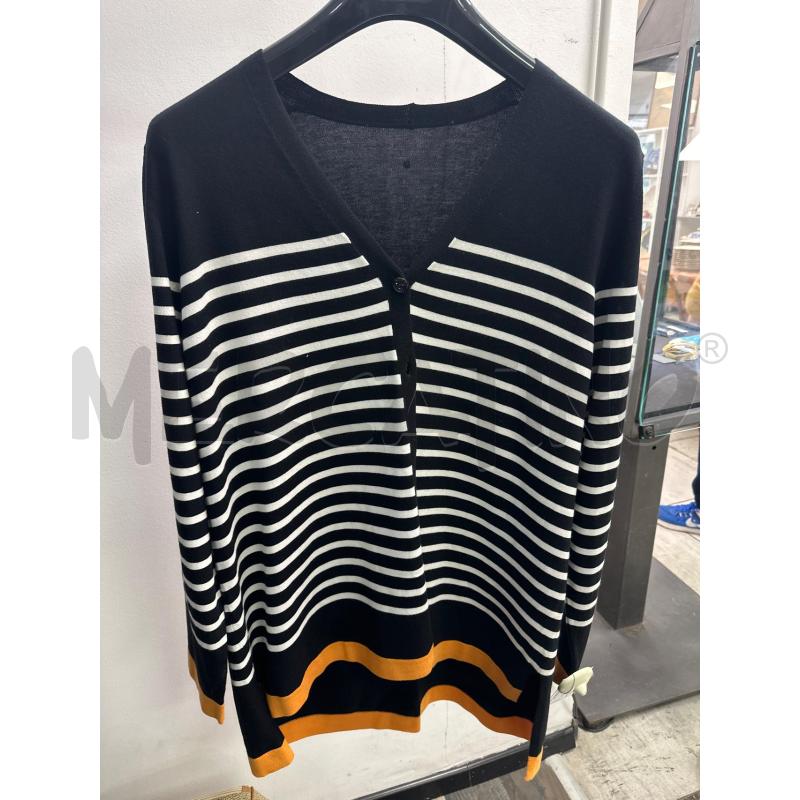 MAGLIA DONNA RIGA BIANCA NERA SMARCHIATA BOTTONI MARINA SPORT | Mercatino dell'Usato Montesilvano 1