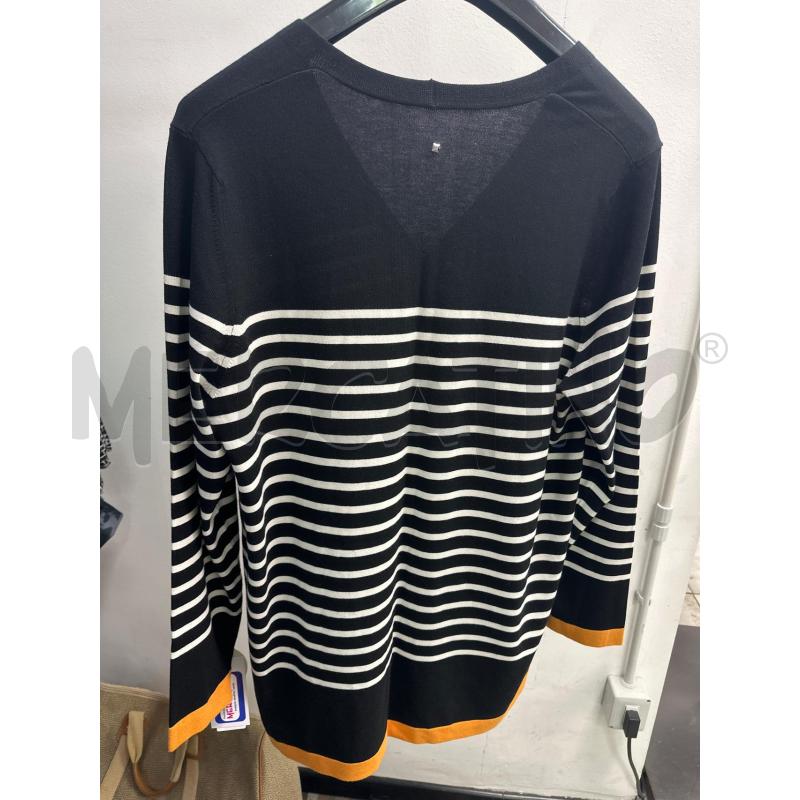 MAGLIA DONNA RIGA BIANCA NERA SMARCHIATA BOTTONI MARINA SPORT | Mercatino dell'Usato Montesilvano 2