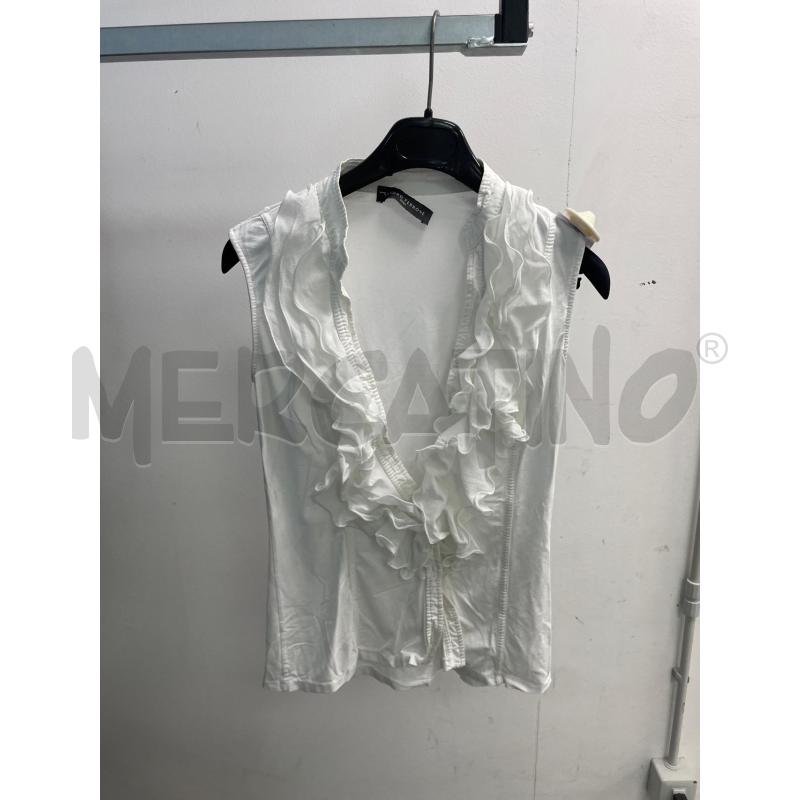 MAGLIA DONNA SANDRO FERRONE BIANCA VOLANT  | Mercatino dell'Usato Montesilvano 1
