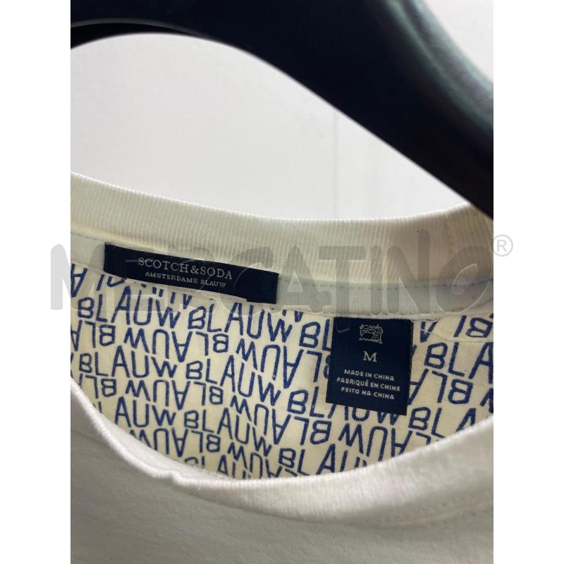MAGLIA DONNA SCOTCH&SODA BIANCA SCRITTA BLU | Mercatino dell'Usato Montesilvano 2