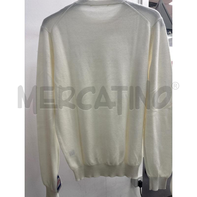 MAGLIA DONNA SMARCHIATA BIANCA COTONE CACHEMIRE | Mercatino dell'Usato Montesilvano 2