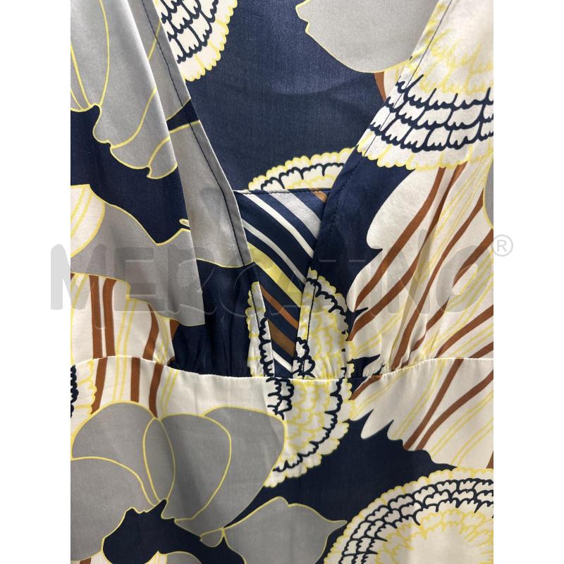 MAGLIA DONNA SMARCHIATA SETA BIANCA AZZURRA BLU FANTASIA  | Mercatino dell'Usato Montesilvano 2