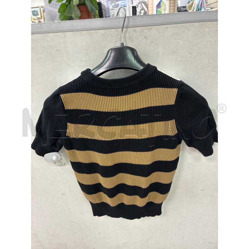MAGLIA DONNA SMARCHIATA SMANICATA NERA BIANCA MARRO | Mercatino dell'Usato Montesilvano 3