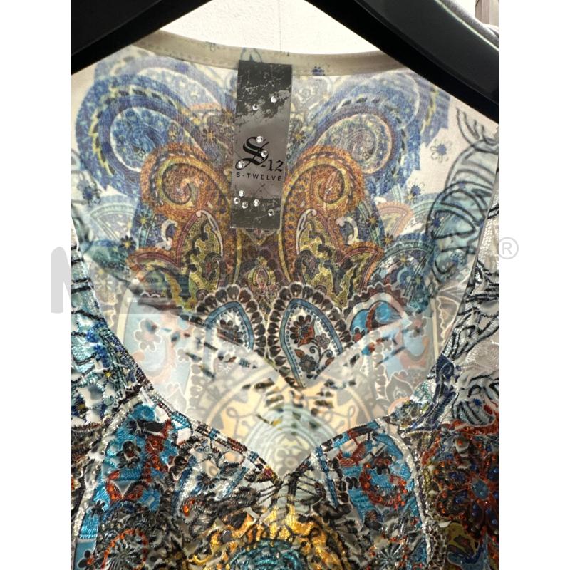 MAGLIA DONNA S TWELVE BIANCA STAMPA STRASS | Mercatino dell'Usato Montesilvano 2