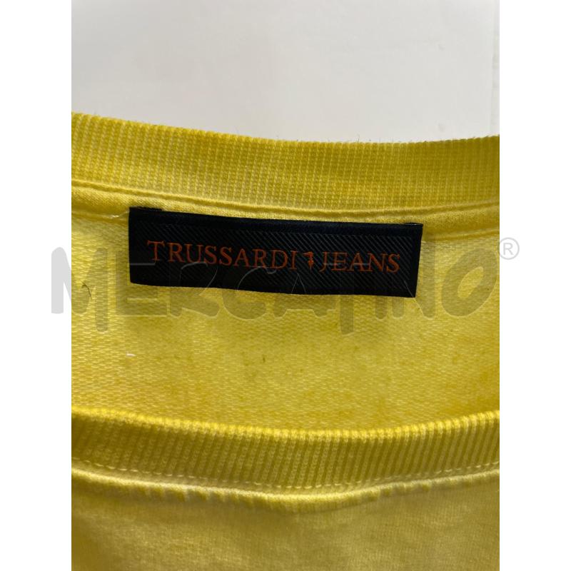 MAGLIA DONNA TRUSSARDI JEANS GIALLA SFUMATA SCRITTA | Mercatino dell'Usato Montesilvano 2