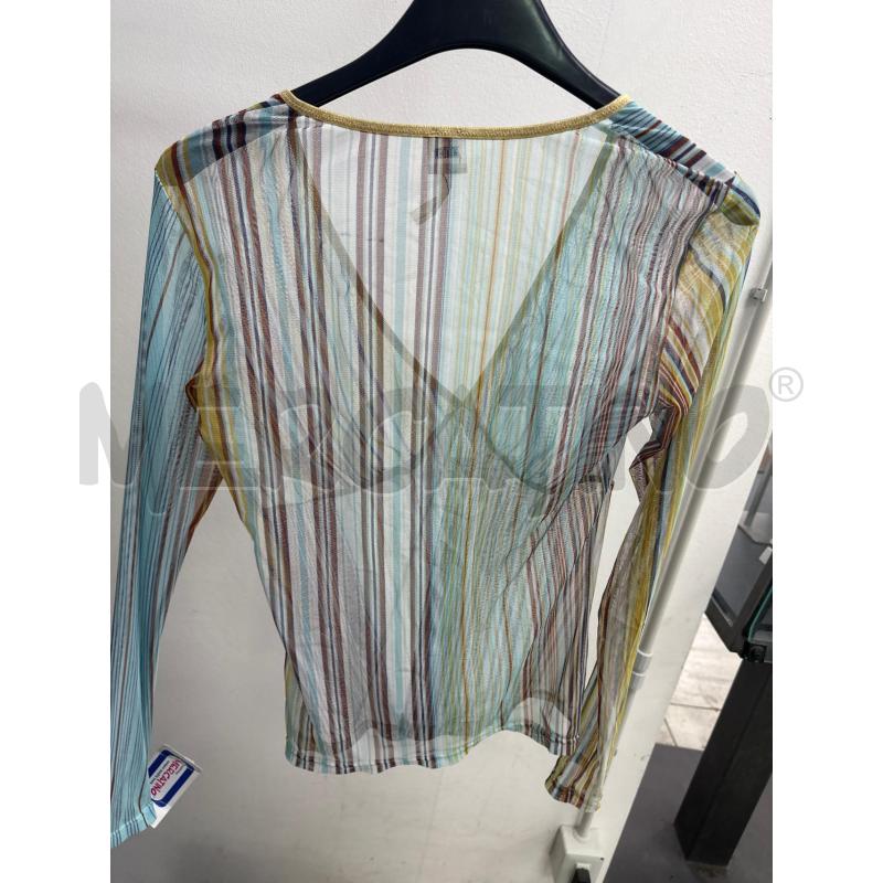 MAGLIA DONNA VELATA ZINCO TURCHESE RIGHINE MARRO GIALLE  | Mercatino dell'Usato Montesilvano 3