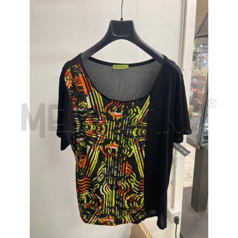 MAGLIA DONNA VERSACE JEANS NERA FANTASIA METÀ | Mercatino dell'Usato Montesilvano 1