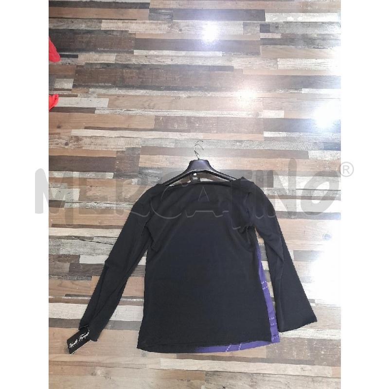 MAGLIA DONNA VERSACE NERA PALLINI VIOLA | Mercatino dell'Usato Montesilvano 3
