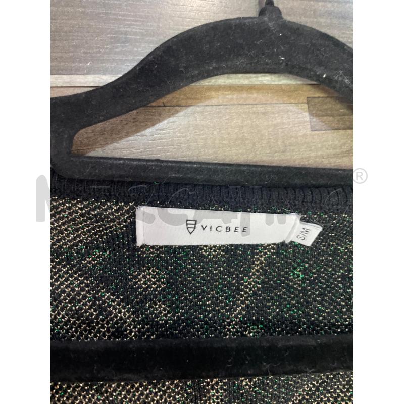MAGLIA DONNA VICBEE NERO FOGLIE DORATE | Mercatino dell'Usato Montesilvano 2